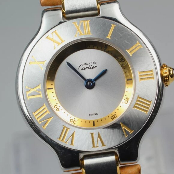 Cartier Women\'s Brown Strap Watch With Full Box Set main image 6